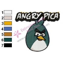 Angry Pica Birds Embroidery Design